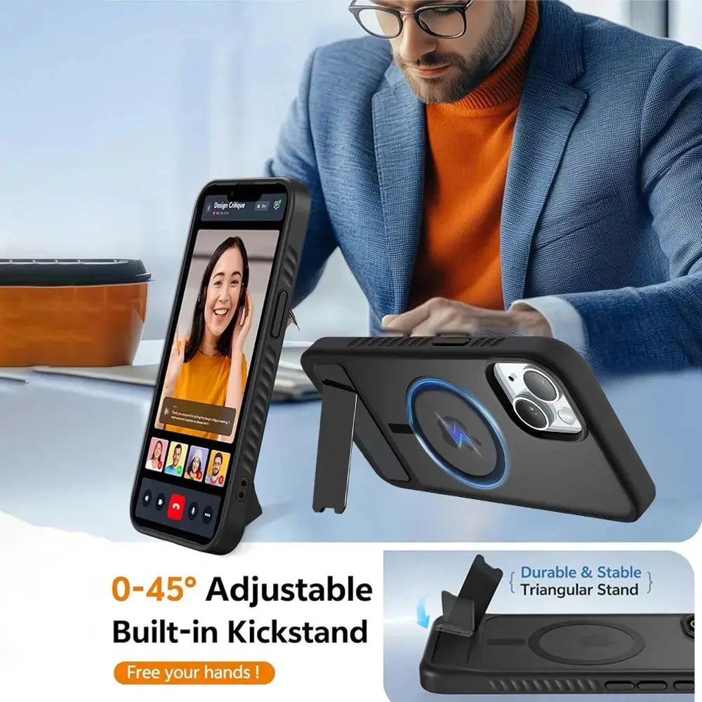 Karwan ShieldX MagSafe Kickstand Case – Ultimate Protection For iPhone 13 - Premium Case Cover by Karwan