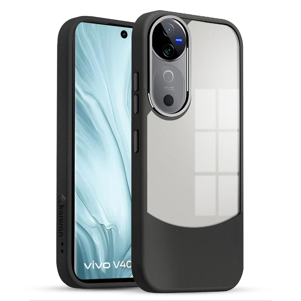 FusionEdge Leather & Acrylic Mobile Back Case for Vivo V40