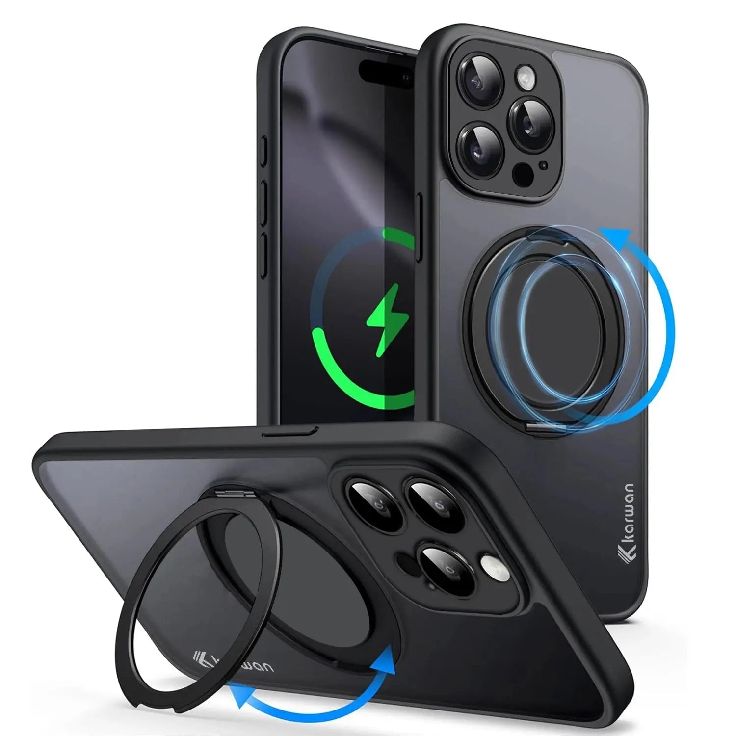 Karwan GhostRing MagSafe Rotating Ring Stand Case For iPhone 14 Pro - Karwan