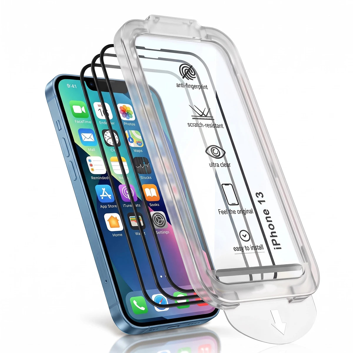 Align 3X Tempered Glass for iPhone 13 | Pack of 3