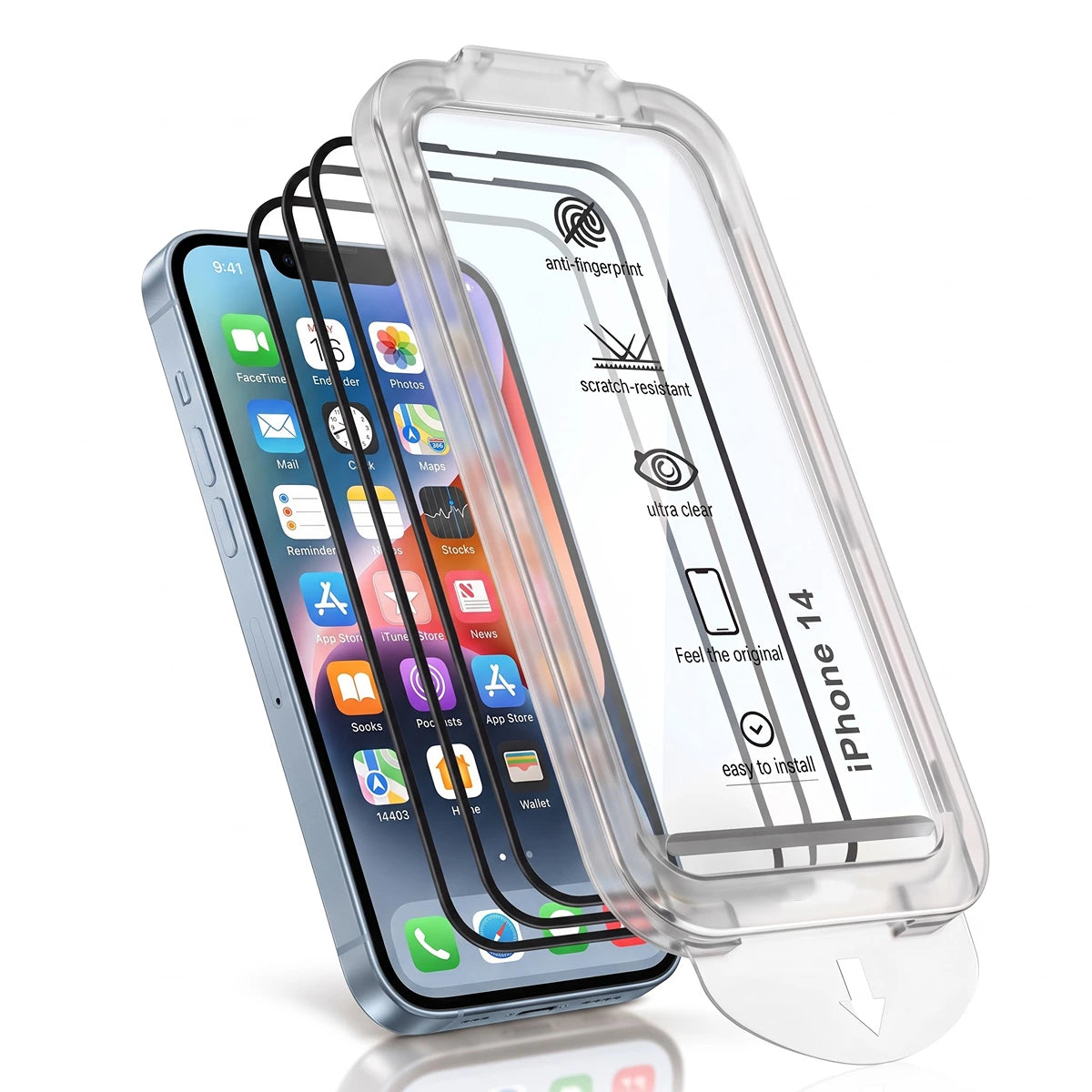 Align 3X Tempered Glass iPhone 14 | Pack of 3