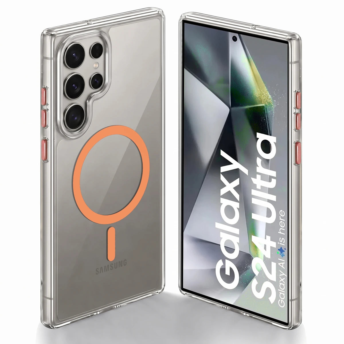 Karwan Magnetic Clear Case for Samsung Galaxy S24 Ultra – Anti-Yellowing MagSafe Cover