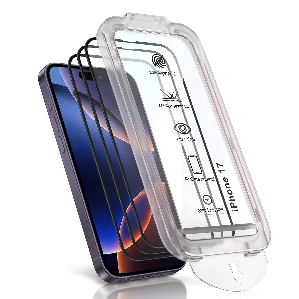 Align 3X Tempered Glass for iPhone 17 | Pack of 3