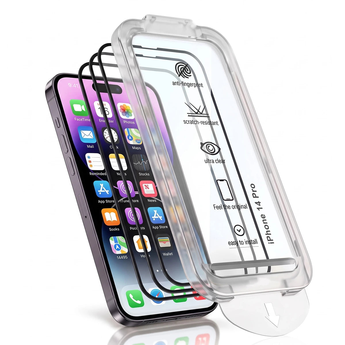 Align 3X Tempered Glass iPhone 14 Pro | Pack of 3