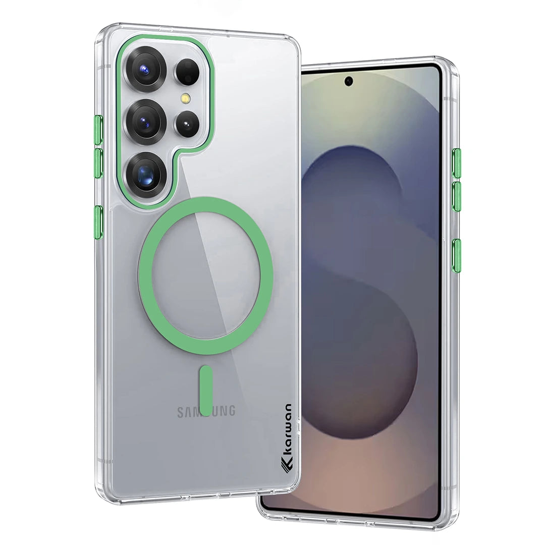 Karwan Magnetic Clear Case for Samsung Galaxy S24 Ultra – Anti-Yellowing MagSafe Cover