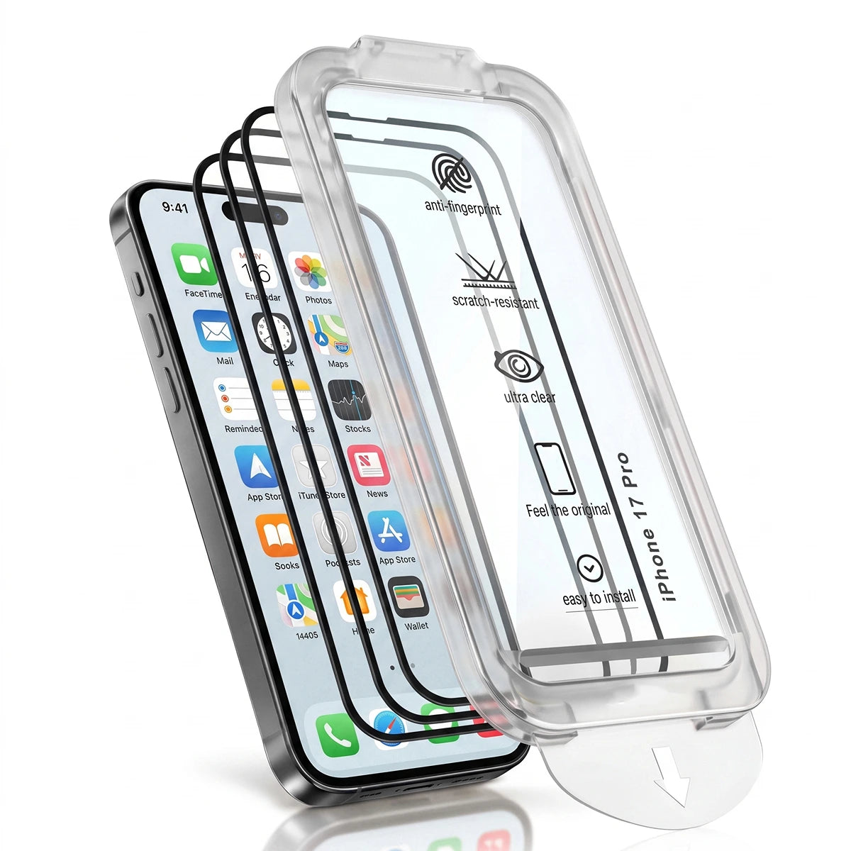 Align 3X Tempered Glass for iPhone 17 Pro | Pack of 3