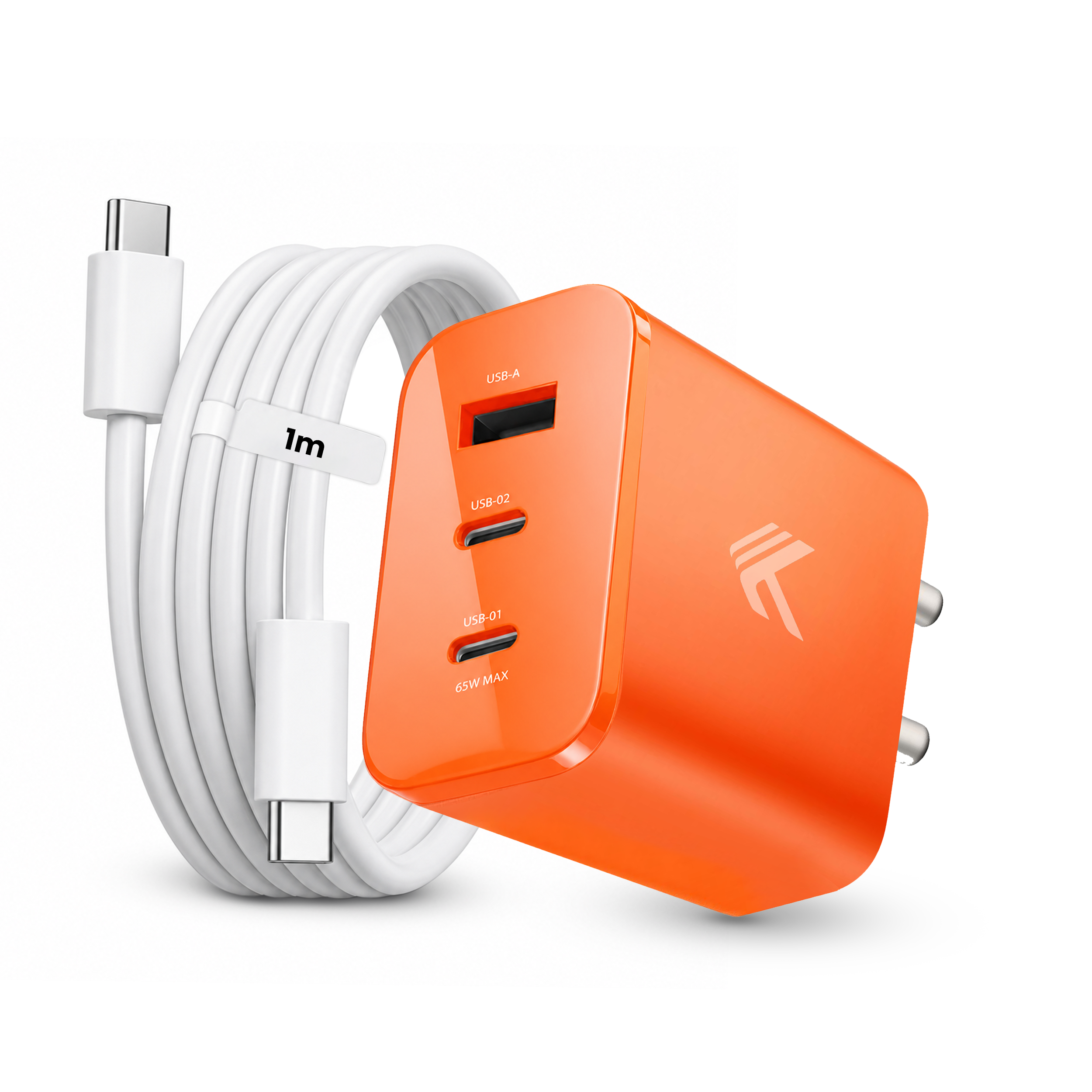 KARWAN 65W GaN Multi Pro Adapter with USB Type-C to Type-C Cable
