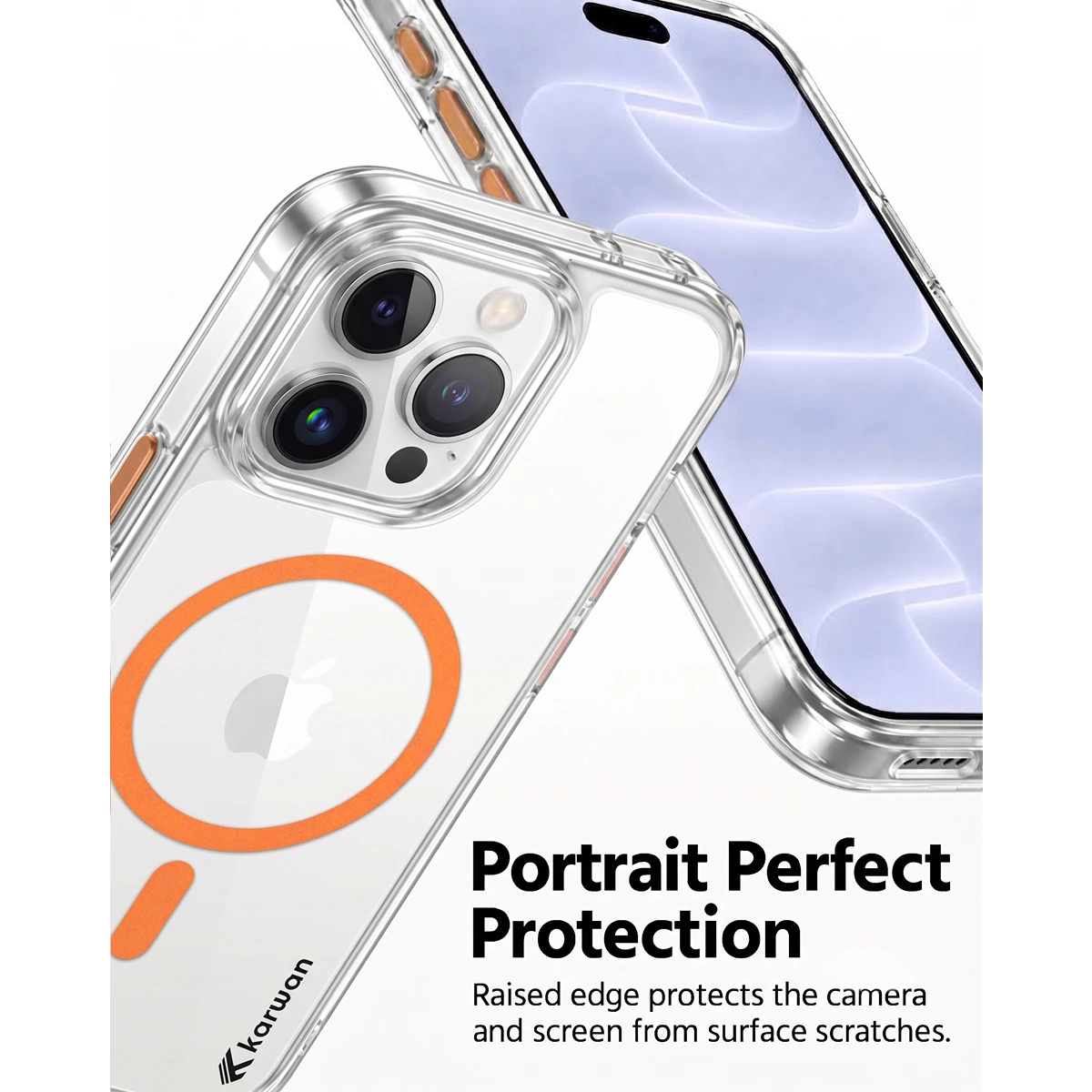 Karwan Magnetic Clear Case for iPhone 16 Pro Max – Anti-Yellowing MagSafe Cover