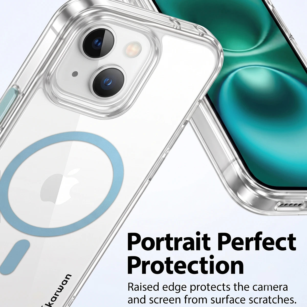Karwan Magnetic Clear Case for iPhone 15 – Anti-Yellowing MagSafe Cover