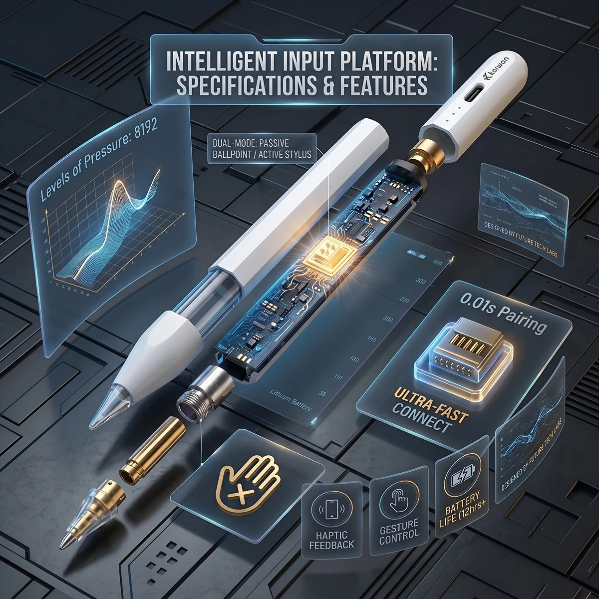 KARWAN CRYSTAL INK Stylus Pen for Digital Writing & Drawing