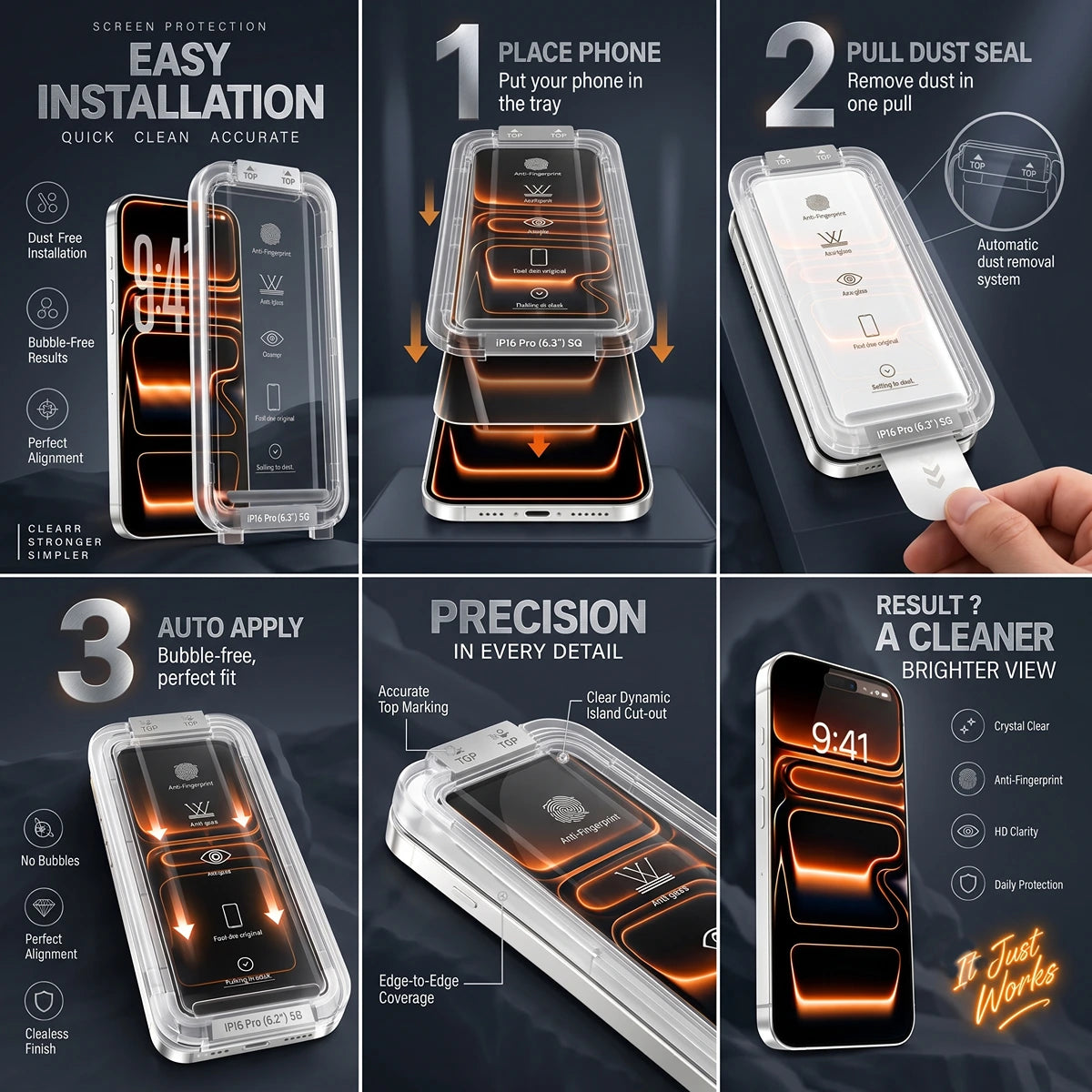 Align 3X Tempered Glass for iPhone 13 Pro | Pack of 3