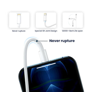 KARWAN Lightning to USB Charging Cable for iPhone, Fast Charging Data Sync Cord, White - Karwan accessories