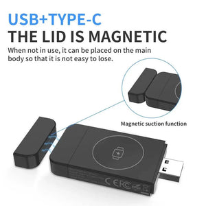 Karwan® Wireless Watch Charger – Fast Charging for Apple iWatch & Samsung Smartwatches | 3W Type-C Pad