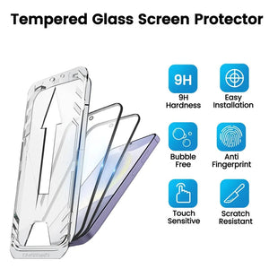 Premium Tempered Glass for Samsung S25 | Bubble-Free Easy Applicator | Pack of 2