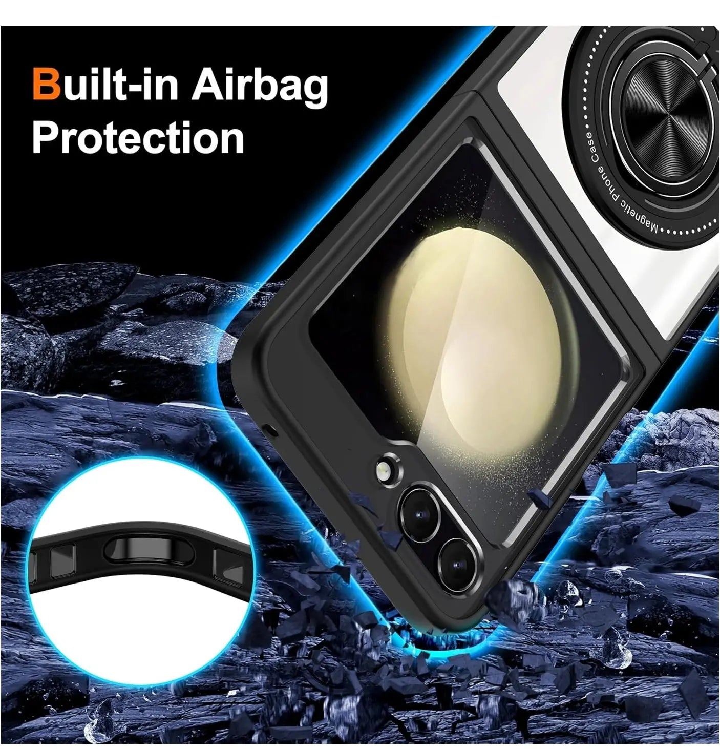 Karwan Orbit 360° Magsafe Ring Stand Case for Samsung Flip 5 - Premium Case Cover by Karwan