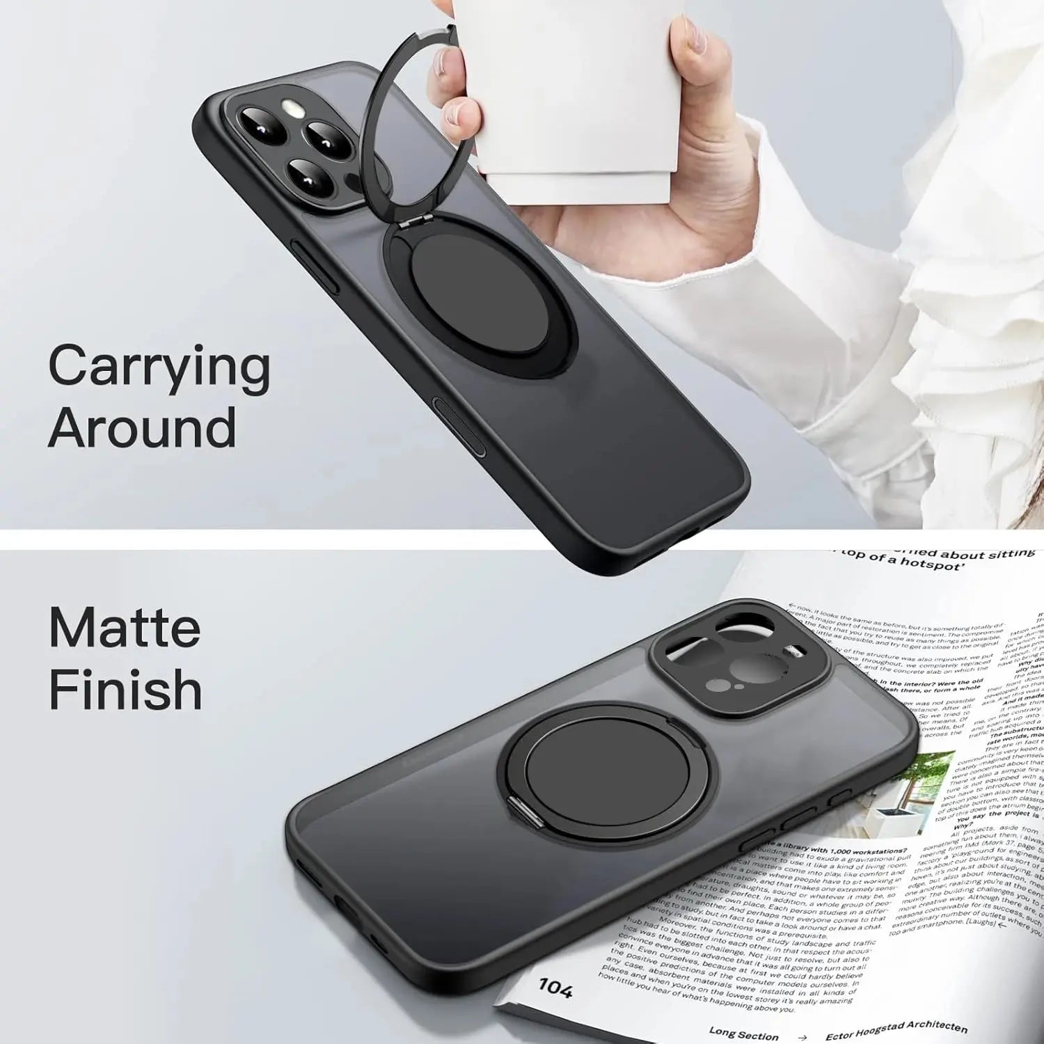 Karwan GhostRing MagSafe Rotating Ring Stand Case For  iPhone 13 Pro Max - Karwan