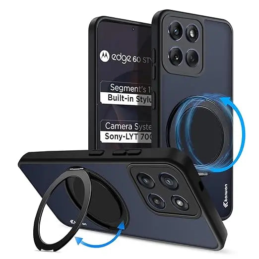 Karwan GhostRing MagSafe Rotating Ring Stand Case For Motorola Edge60 Karwan