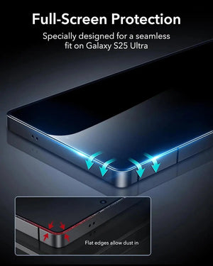 Premium Tempered Glass for Samsung S25 Ultra | Bubble-Free Easy Applicator | Pack of 2