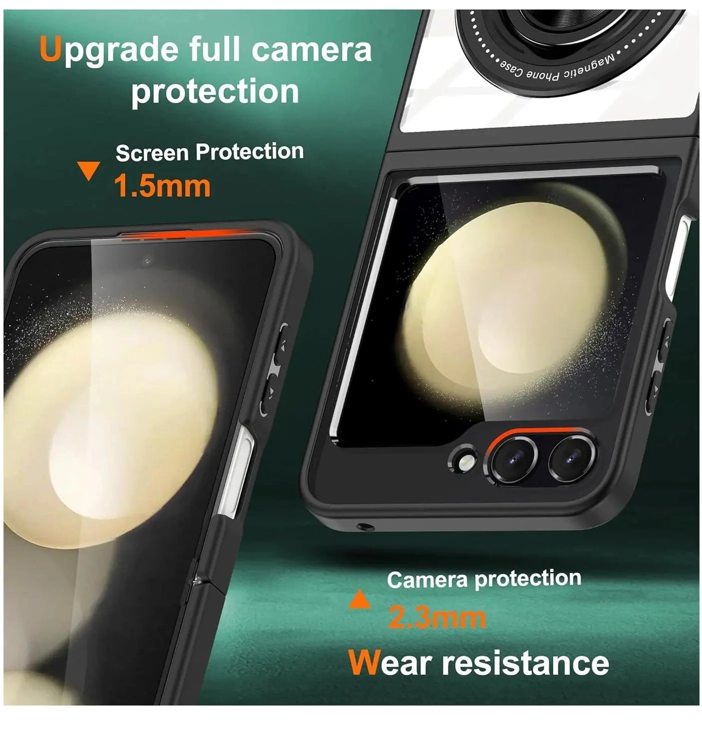 Karwan Orbit 360° Magsafe Ring Stand Case for Samsung Flip 5 - Premium Case Cover by Karwan