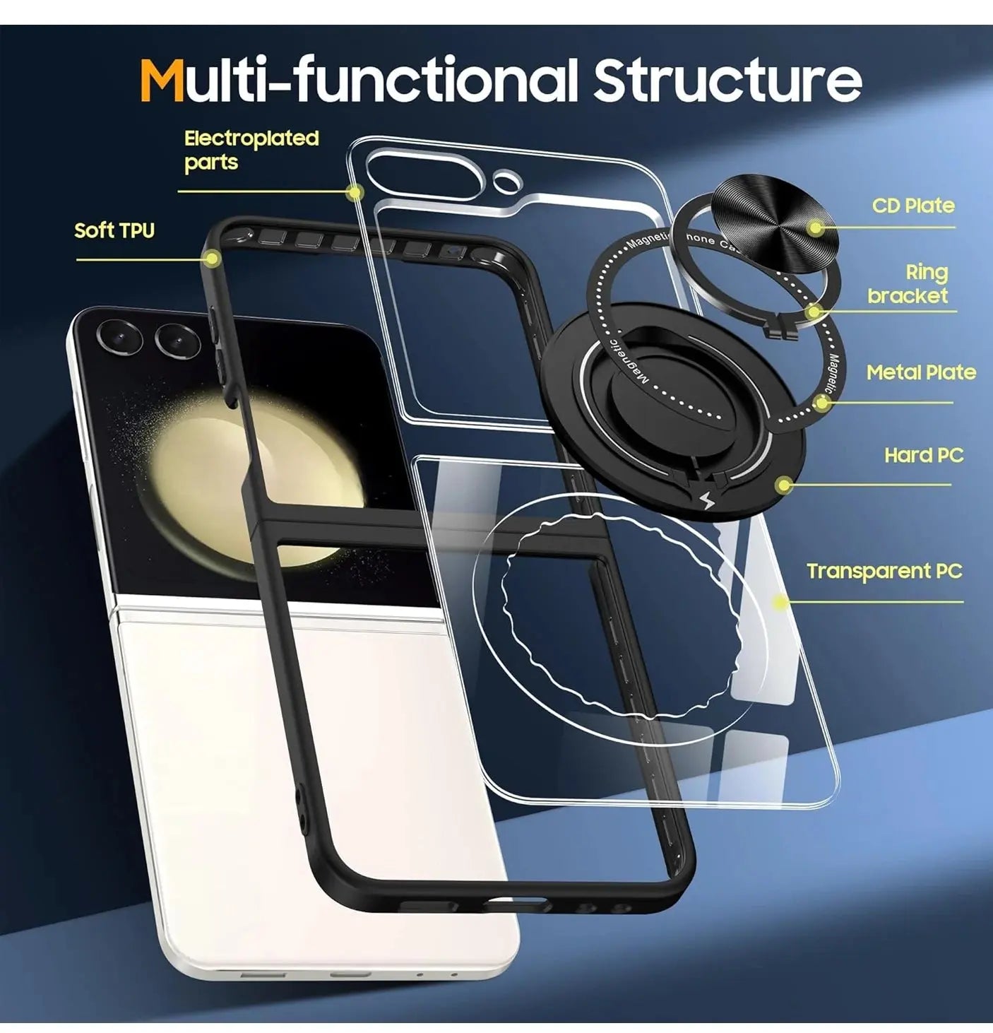 Karwan Orbit 360° Magsafe Ring Stand Case for Samsung Flip 5 - Premium Case Cover by Karwan