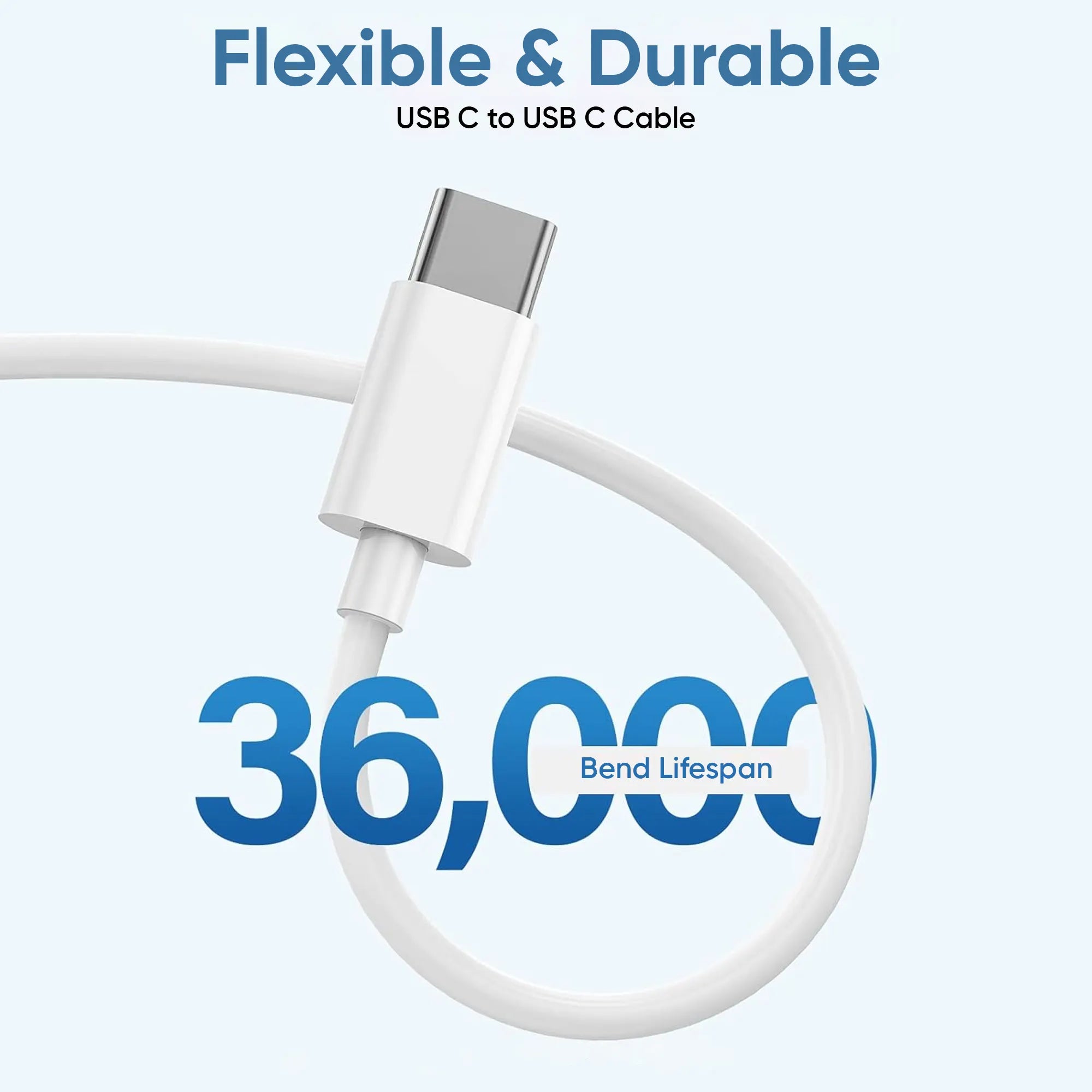 KARWAN 45W USB Type C to C Cable with Fast Pd Charging & 480 Mbps Data Sync Cord - Karwan