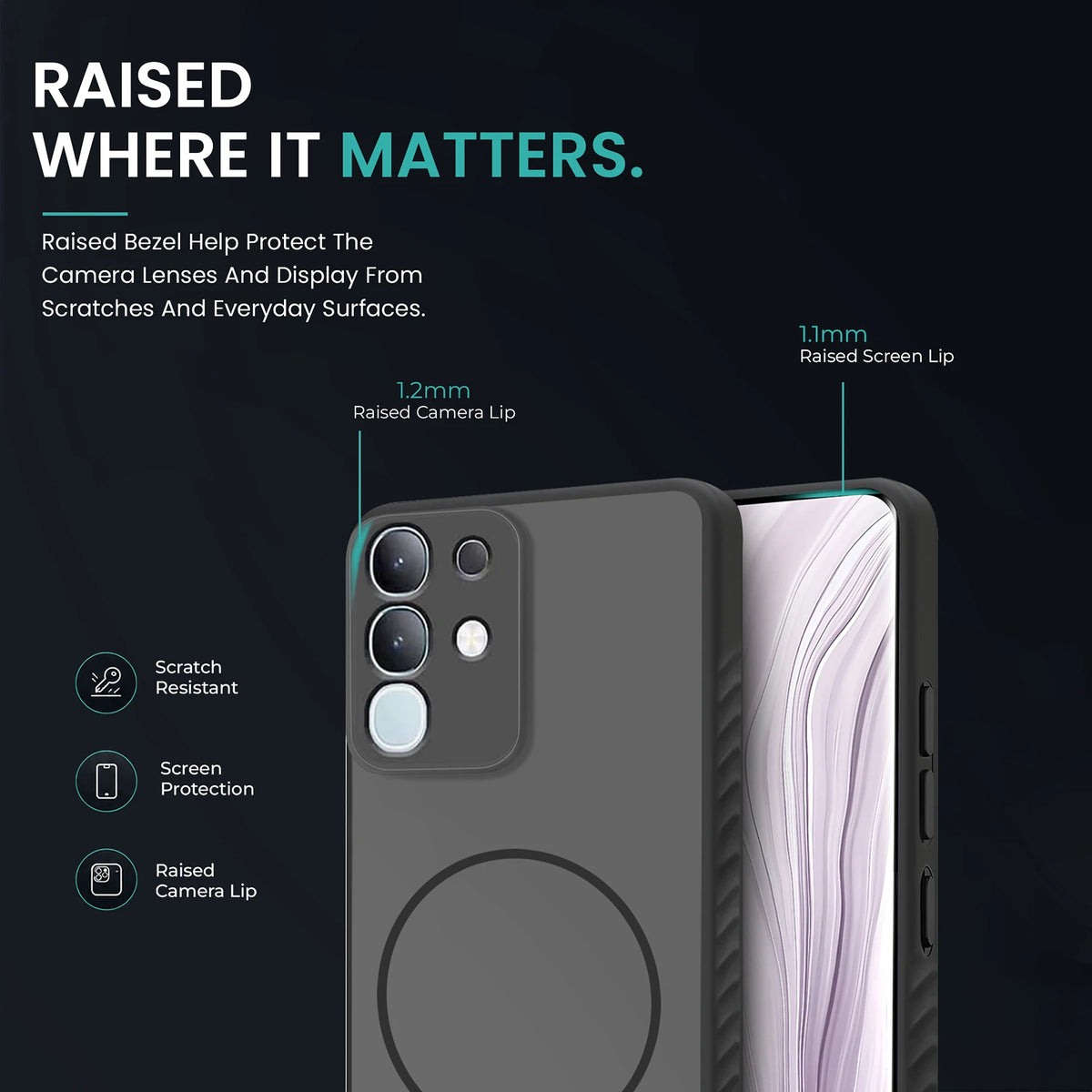 KARWAN D-GRIP MAGEAZE CASE Cover For Compatible With Vivo T4X-Vivo Y29 Pro