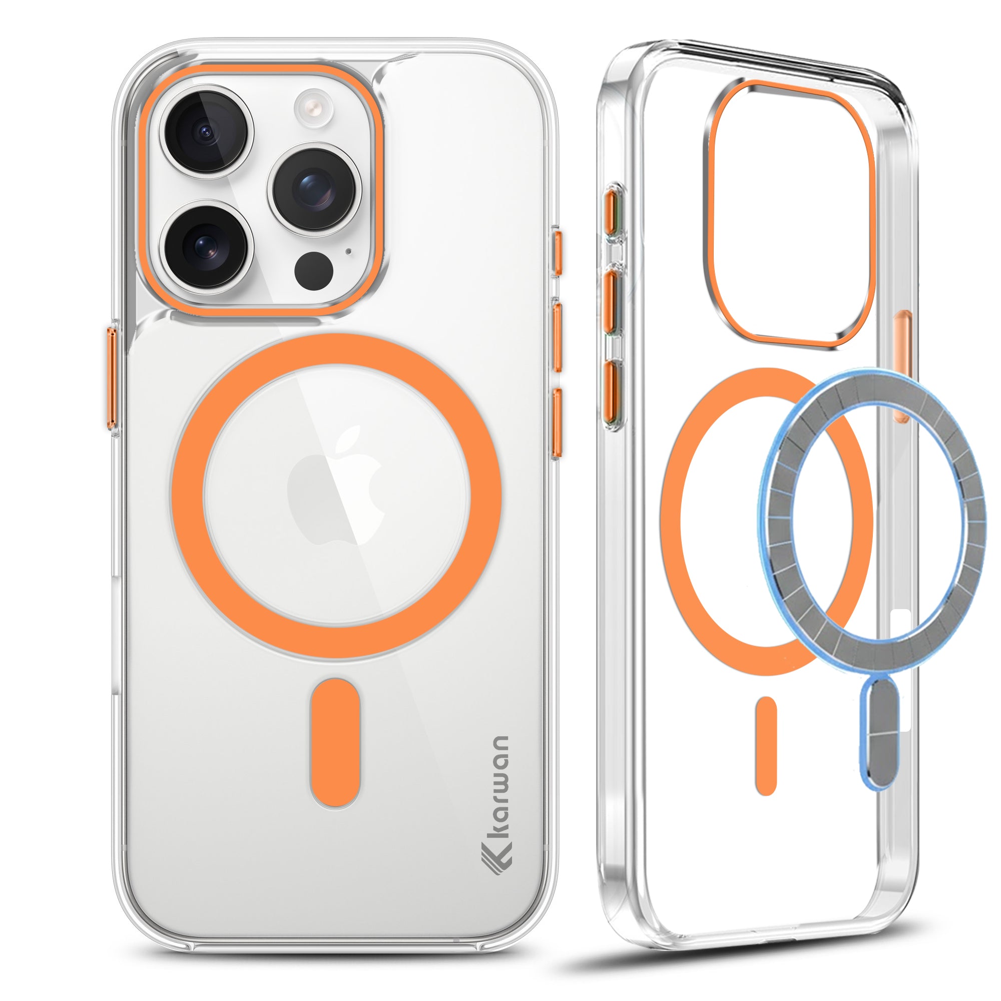 Karwan Magnetic Clear Case for iPhone 16 Pro Max – Anti-Yellowing MagSafe Cover