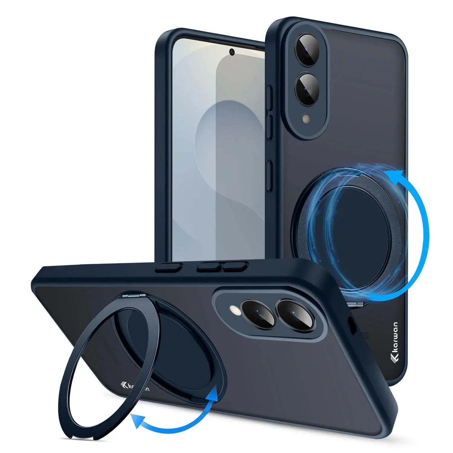 Karwan GhostRing MagSafe Rotating Ring Stand Case For Samsung Galaxy S25 Edge Karwan