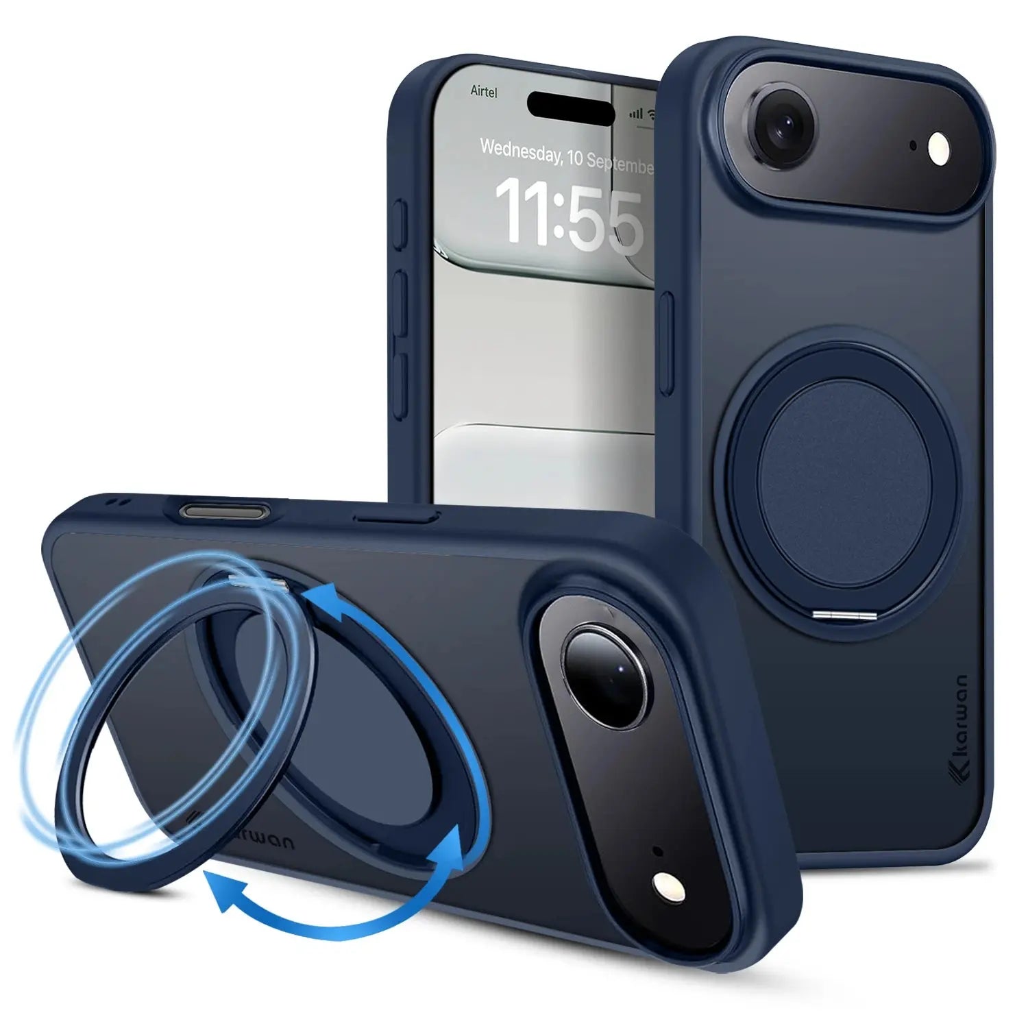 Karwan GhostRing MagSafe Rotating Ring Stand Case For iPhone 17 Air - Karwan