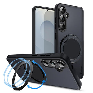 Karwan GMR MagSafe rotating ring stand case for Samsung Galaxy S25 FE