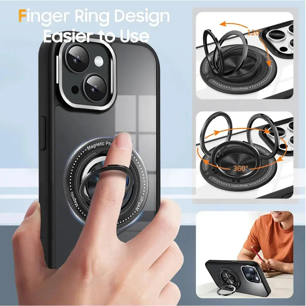 Karwan Orbit 360° Magsafe Ring Stand Case for iPhone 15 - Premium Case Cover by Karwan