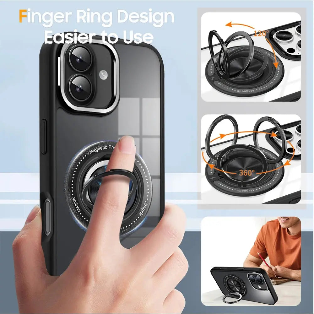 Karwan Orbit 360° Magsafe Ring Stand Case for iPhone 16 - Premium Case Cover by Karwan