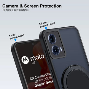 Karwan GhostRing MagSafe Rotating Ring Stand Case For Motorola 50 Fusion Karwan