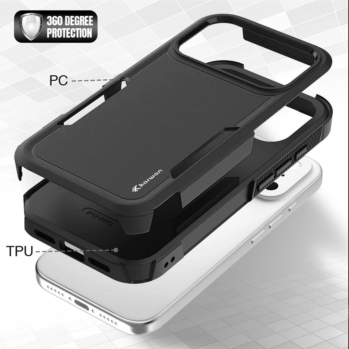Karwan Immortal Dual Layer For iPhone 18 Pro Max Rugged Back Case