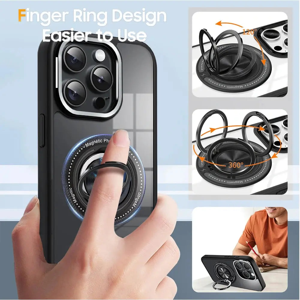 Karwan Orbit 360° Magsafe Ring Stand Case for iPhone 15 Pro - Premium Case Cover by Karwan