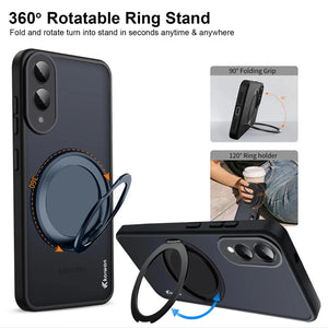 Karwan GhostRing MagSafe Rotating Ring Stand Case For Samsung Galaxy S25 Edge Karwan
