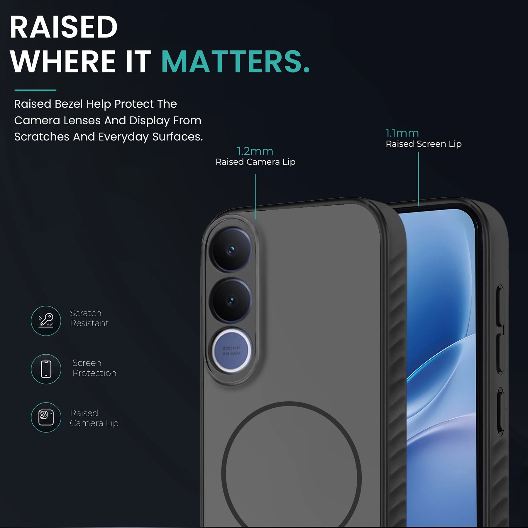 KARWAN D-GRIP MAGEAZE CASE Cover For Compatible With Vivo V70 FE