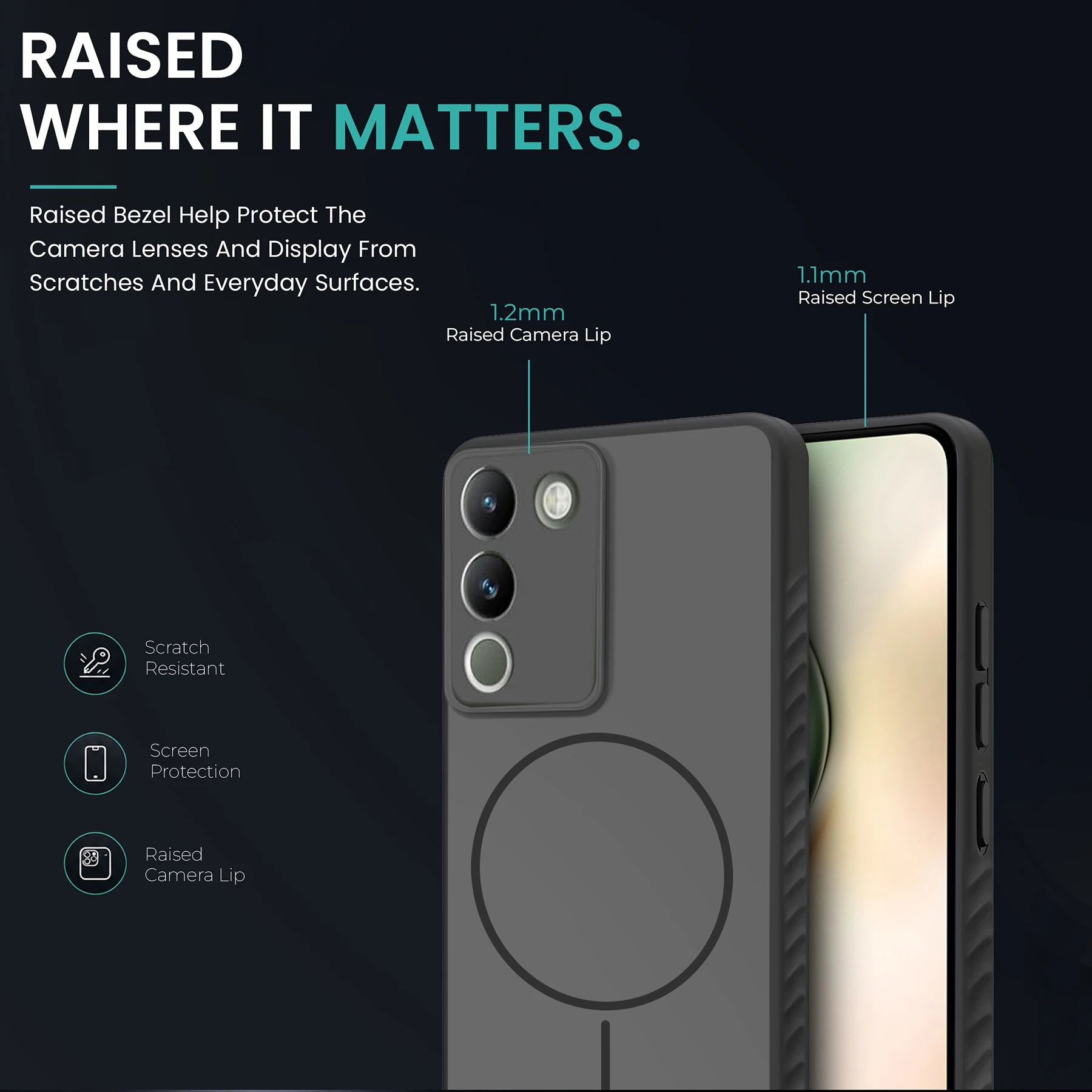 KARWAN D-GRIP MAGEAZE CASE Cover For Compatible With Vivo Y200