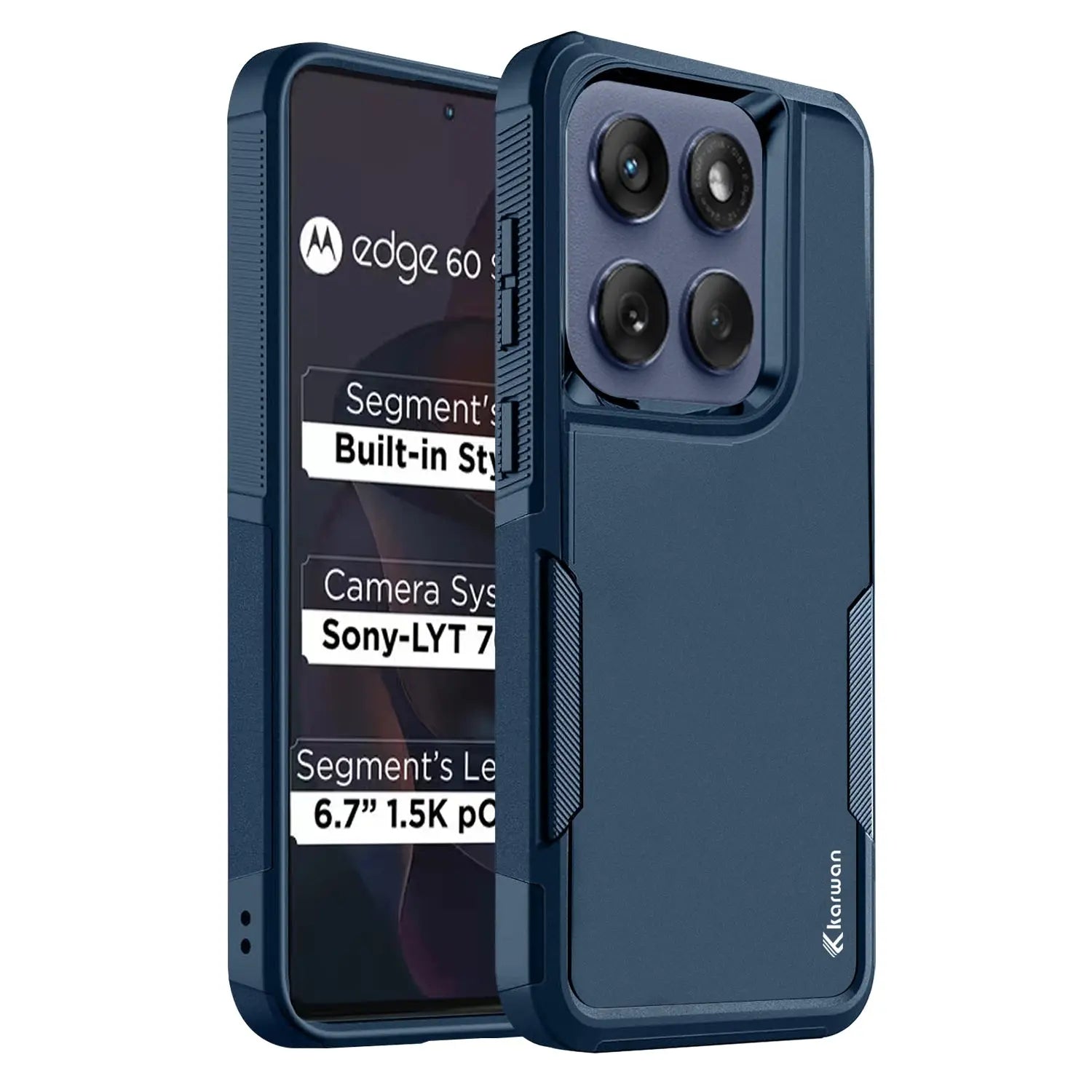 Karwan Immortal Dual Layer Moto Edge 60 Stylus Rugged Back Case - Karwan