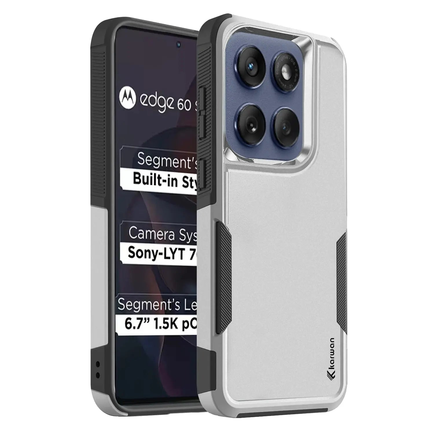 Karwan Immortal Dual Layer Moto Edge 60 Stylus Rugged Back Case - Karwan