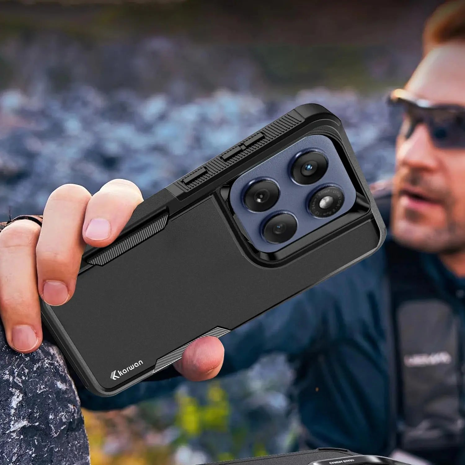 Karwan Immortal Dual Layer Moto Edge 60 Stylus Rugged Back Case - Karwan