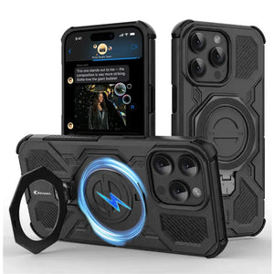 Karwan Vanguard Rugged Kickstand MagSafe Case for iPhone 15 Pro Max - Karwan