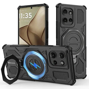 Karwan Vanguard Rugged Kickstand MagSafe Case for Motorola Edge 50 -