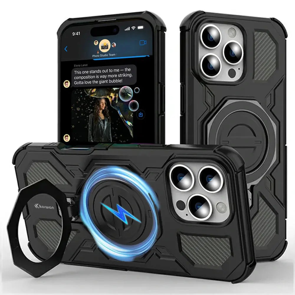 Karwan Vanguard Rugged Kickstand MagSafe Case for iPhone 16 Pro - Karwan