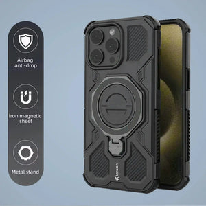 Karwan Vanguard Rugged Kickstand MagSafe Case for iPhone 15 Pro Max - Karwan