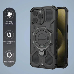 Karwan Vanguard Rugged Kickstand MagSafe Case for iPhone 15 Pro Max - Karwan