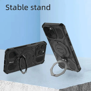 Karwan Vanguard Rugged Kickstand MagSafe Case for iPhone 15 Pro - Karwan