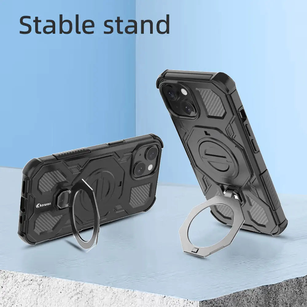Karwan Vanguard Rugged Kickstand  MagSafe Case for  iPhone 15 - Karwan
