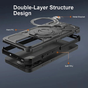 Karwan Vanguard Rugged Kickstand  MagSafe Case for Oppo Reno 14 - Karwan