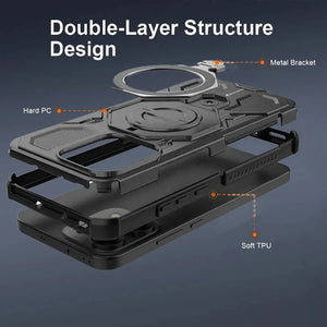 Karwan Vanguard Rugged Kickstand MagSafe Case for Oppo Reno 14 - Karwan